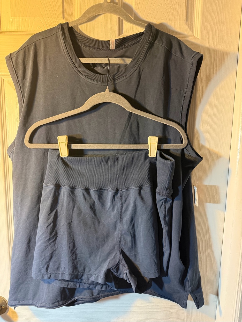 Free People - Sleeveless Navy Women's Top and Matching Shorts Set